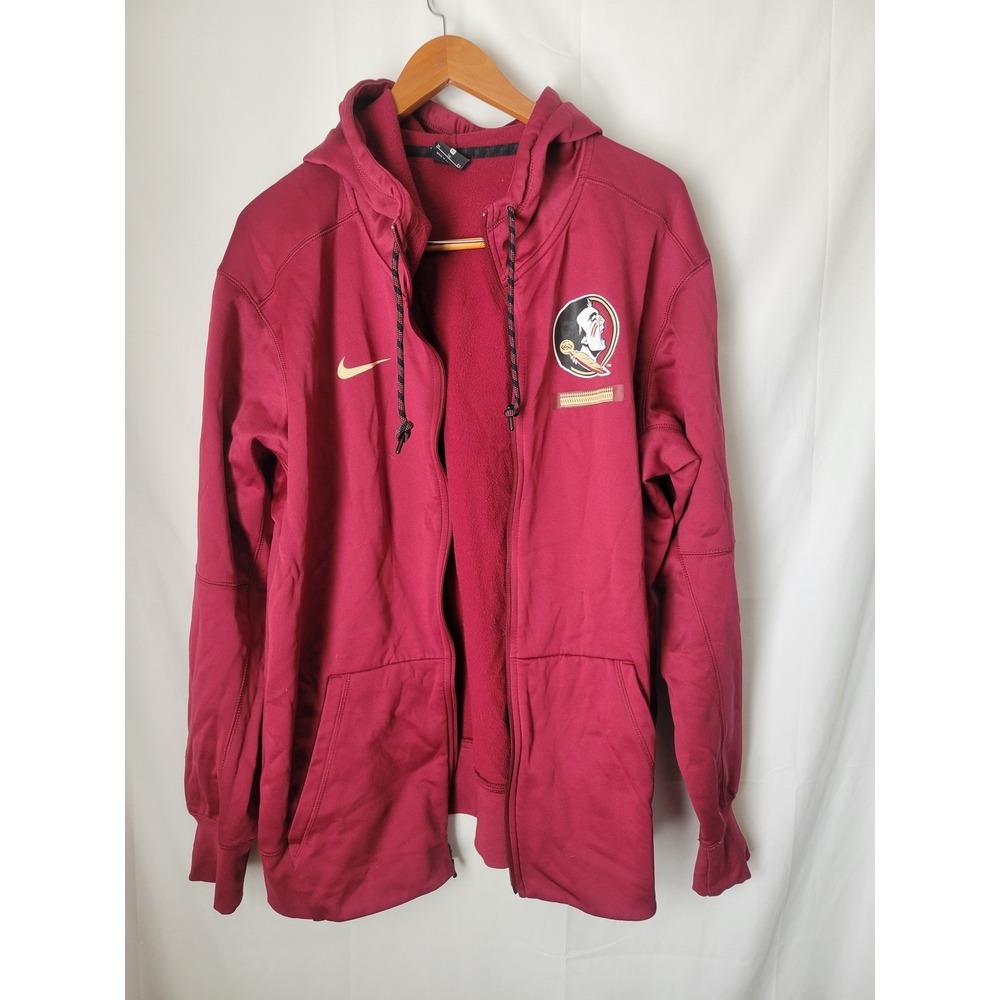 Nike Florida State Seminoles FSU Full Zip Hoodie Men's Maroon Activewear